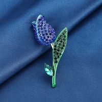 Romantisch Blume Legierung Inlay Künstliche Perlen Strasssteine Frau Broschen sku image 14