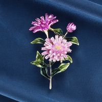 Romantisch Blume Legierung Inlay Künstliche Perlen Strasssteine Frau Broschen sku image 19
