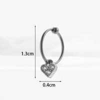 Ear Cartilage Rings & Studs Exaggerated Heart 316 Stainless Steel  Copper sku image 2