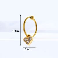 Ear Cartilage Rings & Studs Exaggerated Heart 316 Stainless Steel  Copper sku image 12