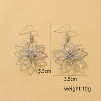 1 Pair Glam Flower Plating Alloy Drop Earrings main image 3
