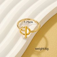 Wholesale Jewelry Simple Style Geometric Alloy Toggle Plating Rings main image 6