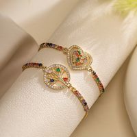 Simple Style Commute Bc1035 Lucky Tree Copper 18k Gold Plated Zircon Bracelets In Bulk main image 1