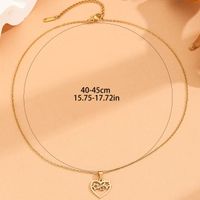 Vintage Style Pentagram Heart Shape Stainless Steel Plating 18k Gold Plated Pendant Necklace main image 2