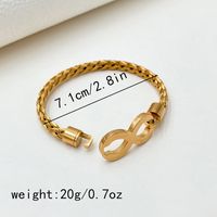 Vintage Style Classic Style Blade Cross Infinity 304 Stainless Steel Gold Plated Bangle In Bulk sku image 1