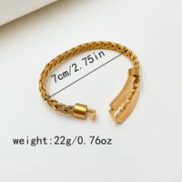 Vintage Style Classic Style Blade Cross Infinity 304 Stainless Steel Gold Plated Bangle In Bulk sku image 3