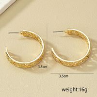 1 Pair Modern Style C Shape Plating Hollow Out Alloy Ear Studs main image 10