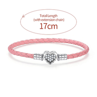 Simple Style Heart Shape Sterling Silver Plating Silver Plated Women's Bracelets sku image 2