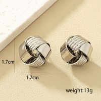 Simple Style Solid Color Alloy Women's Ear Studs main image 10