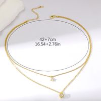 Vintage Style Square Copper Gold Plated Zircon Pendant Necklace In Bulk main image 2