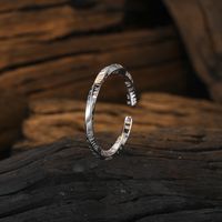 Casual Letter Sterling Silver Plating White Gold Plated Open Rings main image 1
