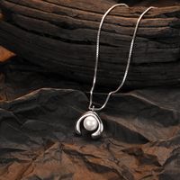 Casual Pearl Sterling Silver Plating Inlay Shell White Gold Plated Pendant Necklace main image 1