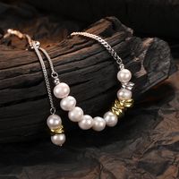 Casual Solid Color Freshwater Pearl Sterling Silver Beaded Plating 24k Gold Plated White Gold Plated Necklace main image 4