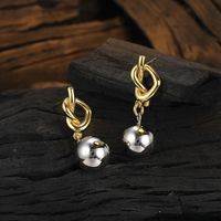 1 Pair Elegant Heart Shape Plating Sterling Silver 24k Gold Plated Silver Plated Drop Earrings main image 1