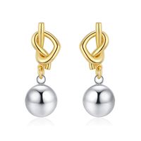 1 Pair Elegant Heart Shape Plating Sterling Silver 24k Gold Plated Silver Plated Drop Earrings main image 6