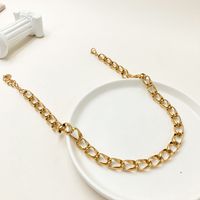 304 Stainless Steel Gold Plated Hip-Hop Rock Polishing Plating Solid Color Necklace main image 3