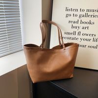 Women's Pu Leather Solid Color Classic Style Square Zipper Tote Bag main image 5