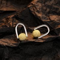 1 Pair Casual U Shape Plating Sterling Silver 24k Gold Plated White Gold Plated Earrings main image 1