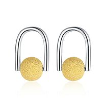 1 Pair Casual U Shape Plating Sterling Silver 24k Gold Plated White Gold Plated Earrings main image 6