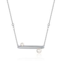 Simple Style Geometric Sterling Silver Plating Inlay Shell White Gold Plated Necklace main image 6