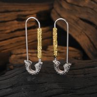 1 Pair Casual Elegant Geometric Plating Sterling Silver 24k Gold Plated White Gold Plated Earrings main image 1
