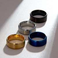 8mm Matte Stainless Steel Men's Ring Simple Fashion Jewelry Wholesale main image 7
