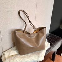 Women's Pu Leather Solid Color Classic Style Square Zipper Tote Bag sku image 5