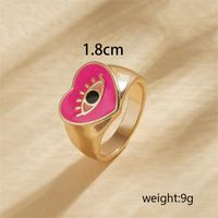 1 Piece Simple Style Commute Eye Alloy Plating Metal Women's Rings main image 7
