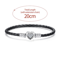 Vintage Style Heart Shape Sterling Silver Plating Silver Plated Bangle sku image 4