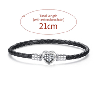 Vintage Style Heart Shape Sterling Silver Plating Silver Plated Bangle sku image 5