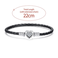 Vintage Style Heart Shape Sterling Silver Plating Silver Plated Bangle sku image 6