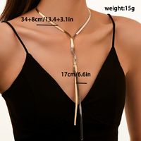 Luxurious Queen Streetwear Solid Color Alloy Irregular Plating Chain Gold Plated Silver Plated Women's Long Necklace main image 7