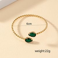 1 Piece Fashion Water Droplets Alloy Plating Inlay Zircon Women's Bangle main image 6