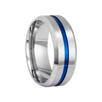 Simple Stainless Steel Two-color Rings main image 8