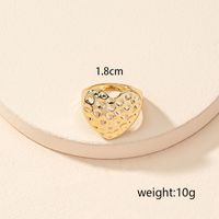 Korean Fashion Bump Heart-shaped Geometric Alloy Ring main image 7