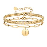 Casual Classic Style Round Copper 14k Gold Plated Bracelets In Bulk sku image 5