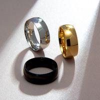 Vintage Style Color Block Stainless Steel Plating Rings main image 4