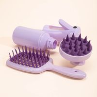 Classic Style Solid Color Plastic Silica Gel Hair Comb 1 Piece 1 Set main image 2