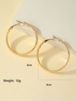 Exaggerated Simple Style Round Alloy Plating Women's Hoop Earrings main image 7