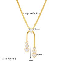 Titanium Steel 18K Gold Plated Elegant Plating Heart Shape Solid Color Acrylic Pendant Necklace sku image 1
