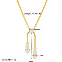 Titanium Steel 18K Gold Plated Elegant Plating Heart Shape Solid Color Acrylic Pendant Necklace main image 2