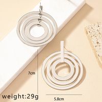1 Pair Simple Style Round Plating Alloy Gold Plated Drop Earrings main image 2