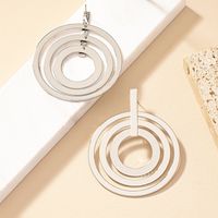 1 Pair Simple Style Round Plating Alloy Gold Plated Drop Earrings main image 3