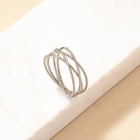 Retro Commute Round Alloy Plating White Gold Plated Women's Rings main image 8