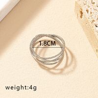 Retro Commute Round Alloy Plating White Gold Plated Women's Rings sku image 2