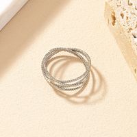 Retro Commute Round Alloy Plating White Gold Plated Women's Rings main image 3
