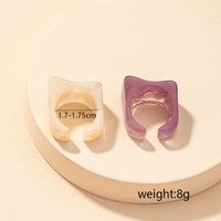Fashion Contrast Color Resin Ring Set Wholesale main image 7