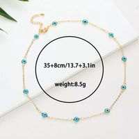 Vacation Devil's Eye Alloy Copper Gold Plated Silver Plated Necklace In Bulk main image 6