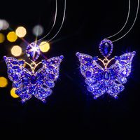 1 Paire Élégant Brillant Géométrique Bloc De Couleur Incruster Alliage Strass Zircon Boucles D'oreilles main image 3