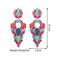 1 Pair Elegant Exaggerated Geometric Color Block Plating Inlay Zinc Alloy Glass Dangling Earrings main image 2